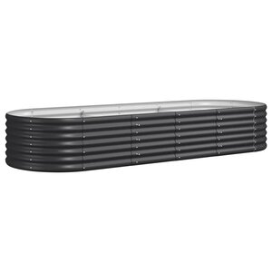 vidaXL Lit surélevé de jardin Acier enduit de poudre Anthracite