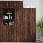 vidaXL Armoire de rangement mince chêne marron 45x42 5x225 cm
