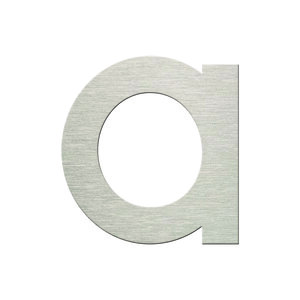Numéro A- Numéro adhésif pour boîtes aux lettres- Vinyle épais texturé  38 mm  Inox Brossé