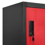 vidaXL Armoire à casiers Anthracite et rouge 90x40x180 cm Acier