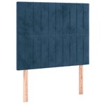 vidaXL Sommier à lattes de lit avec matelas Bleu foncé 100x200 cm