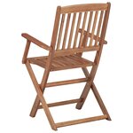 vidaXL Chaises pliables de jardin 8 Pièces avec coussins Bois d'acacia