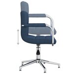 vidaXL Chaise pivotante de salle à manger Bleu Tissu