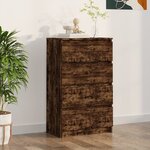 vidaXL Buffet Chêne fumé 60x35x98 5 cm Bois d'ingénierie