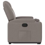 vidaXL Fauteuil inclinable taupe tissu