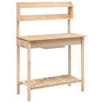 vidaXL Table de rempotage et évier 147 5x44x139 5 cm bois massif sapin