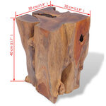 vidaXL Tabouret Bois de teck massif