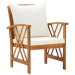 vidaXL Salon de jardin 4 Pièces avec coussins Bois d'acacia solide
