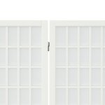 vidaXL Cloison de séparation pliable 4 panneaux 160x170 cm Blanc