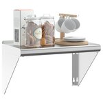 vidaXL Étagère murale 50x30x31 cm argenté acier inoxydable