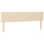 vidaXL Sommier à lattes de lit avec matelas Crème 160x200 cm Tissu