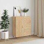 vidaXL Buffet chêne sonoma 69 5x34x90 cm bois d'ingénierie