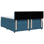 vidaXL Sommier à lattes de lit et matelas bleu 180x200 cm velours