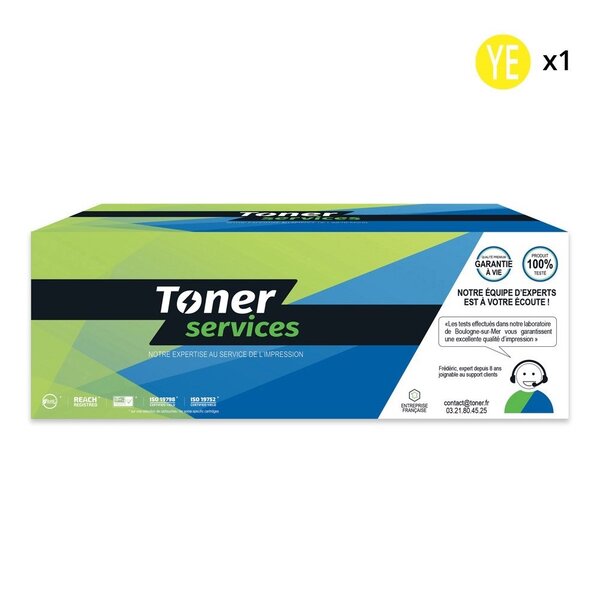 Lexmark CS317/CS417/CS517 Cartouche de toner compatible LCX417Y