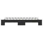 vidaXL Lit de jour avec lit gigogne noir 90x200 cm tissu