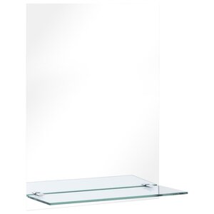 vidaXL Miroir mural avec étagère 30x50 cm Verre trempé