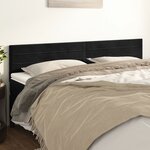 vidaXL Têtes de lit 2 Pièces Noir 90x5x78/88 cm Velours