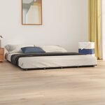 vidaXL Cadre de lit Gris 180x200 cm Bois de pin massif