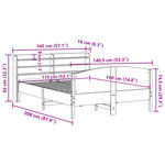 vidaXL Cadre de lit sans matelas 135x190 cm bois de pin massif
