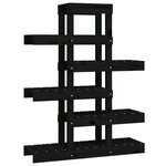 vidaXL Support à plantes Noir 85x25x109 5 cm Bois massif de pin