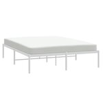 vidaXL Cadre de lit métal blanc 160x200 cm