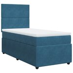 vidaXL Sommier à lattes de lit avec matelas Bleu foncé 90x190 cm