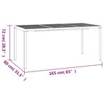 vidaXL Table de jardin anthracite 165x80x72 cm acier
