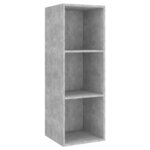 vidaXL Meubles TV muraux 4 Pièces Gris béton Aggloméré