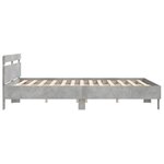 vidaXL Cadre de lit avec tête de lit gris béton 180x200 cm