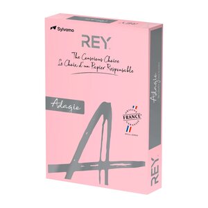 Ramette papier couleur rey adagio couleurs pastel a3 80 gr - 500 feuilles - rose