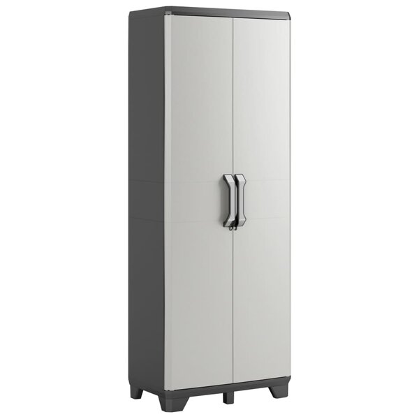 Keter Armoire de rangement avec étagères Gear Noir et gris 182 cm