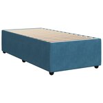 vidaXL Sommier à lattes de lit avec matelas bleu 80x200 cm velours