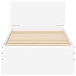 vidaXL Cadre de lit avec tête de lit et lumières LED blanc 75x190 cm