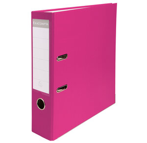 Classeur à levier polypropylène dos de 80mm framboise EXACOMPTA