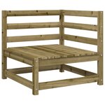 vidaXL Salon de jardin 5 Pièces bois de pin imprégné