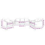 vidaXL Ensemble de canapés 3 Pièces coussins gris clair tissu