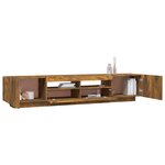 vidaXL Ensemble de meubles TV avec lumières LED 2 Pièces Chêne fumé