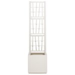 Jardinière vidaXL avec treillis Blanc 36x36x140 cm PP