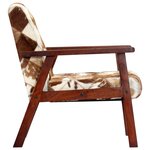 vidaXL Fauteuil blanc et marron cuir véritable de chèvre