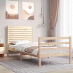 vidaXL Cadre de lit sans matelas 90x200 cm bois massif