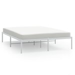 vidaXL Cadre de lit métal blanc 140x190 cm