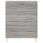 vidaXL Buffet sonoma gris 69 5x34x90 cm bois d'ingénierie