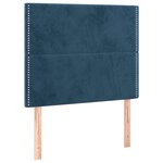 vidaXL Têtes de lit 2 Pièces Bleu foncé 90x5x78/88 cm Velours