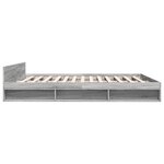 vidaXL Cadre de lit à tiroirs sonoma gris 180x200 cm bois d'ingénierie