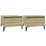 vidaXL Tables d'appoint 2 Pièces Chêne sonoma 50x46x35 cm Bois ingénierie