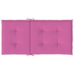vidaXL Coussins de chaise à dossier bas lot de 4 rose tissu