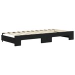 vidaXL Lit de jour avec lit gigogne et matelas noir 80x200 cm velours