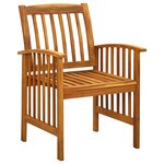 vidaXL Ensemble à manger de jardin 7 Pièces avec coussins Acacia solide