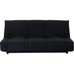 Banquette clic clac 3 places - tissu Noir - Style contemporain - L 193 x P 92 cm