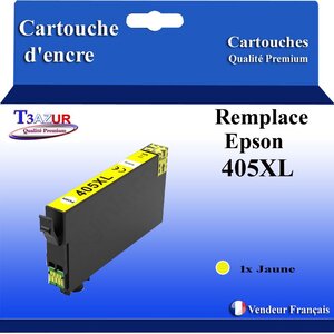 Cartouche compatible avec Epson 405 405 XL pour Epson Workforce Pro WF-3820 WF-3825 WF-4820 WF-4825 WF-7310 WF-7830 WF-7835 WF-7840 Jaune